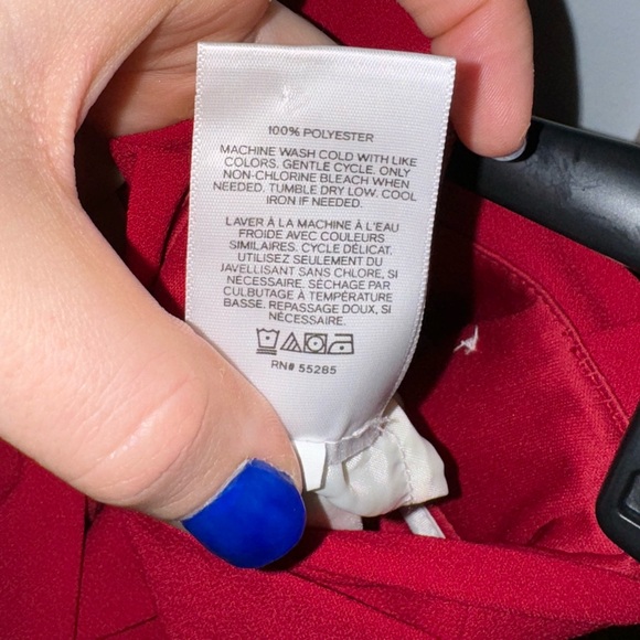 Express High Waisted Ankle Length Red Dress Pants Women’s Size 8 Long - Picture 5 of 5